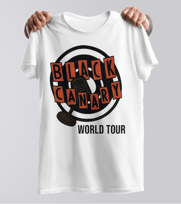 Black Canary World Tour Microphone Music T-Shirt
