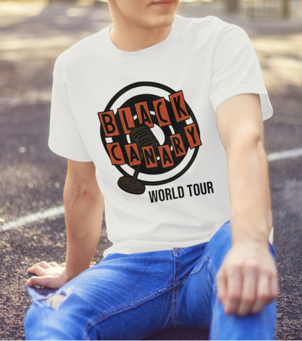 Black Canary World Tour Microphone Music T-Shirt