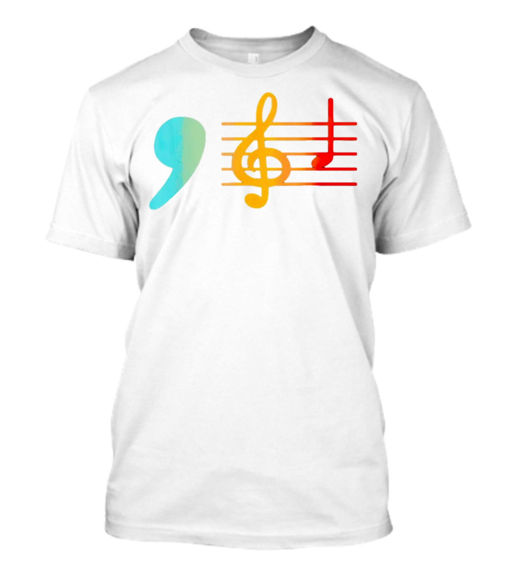 Comma Music Notes Kamala Harris Teacher Elections T-Shirt
