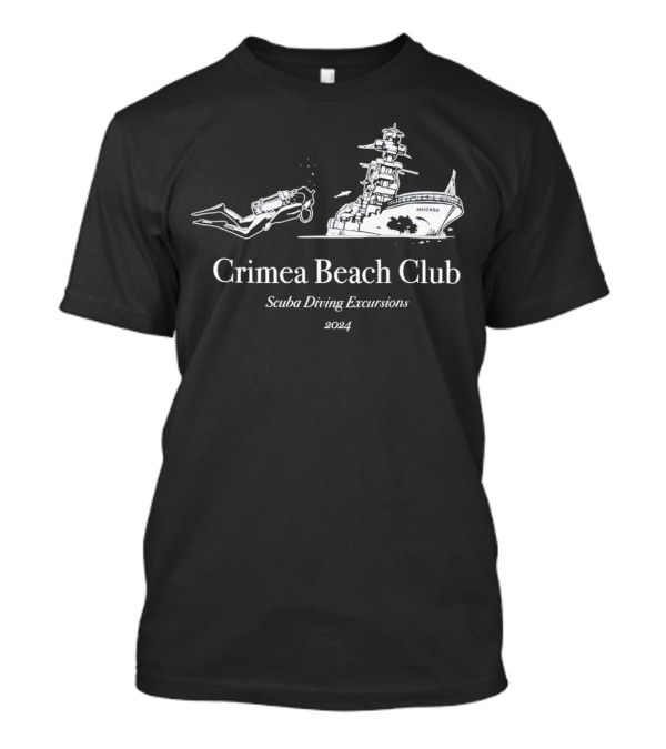 Crimea Beach Club Scuba Diving Excursions 2024 Moskva Shipwreck Adventures T-Shirt