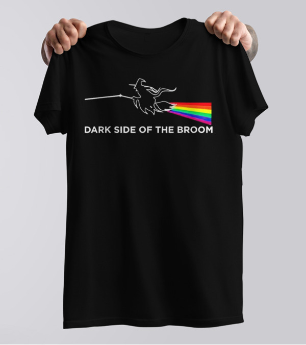 Halloween Dark Side Of The Broom Witch With Classic Rock T-Shirt