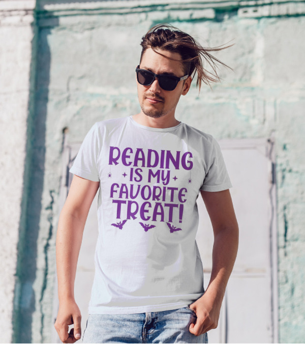 Halloween Bats And Reading Is My Favorite Treat T-Shirt