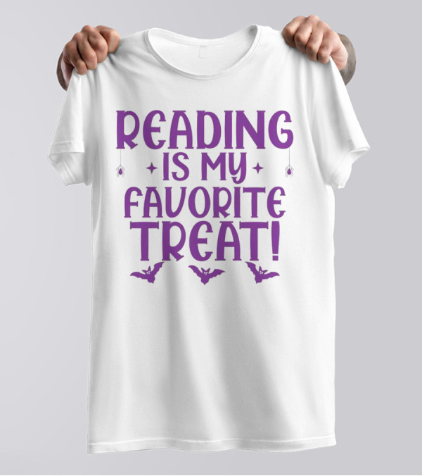 Halloween Bats And Reading Is My Favorite Treat T-Shirt