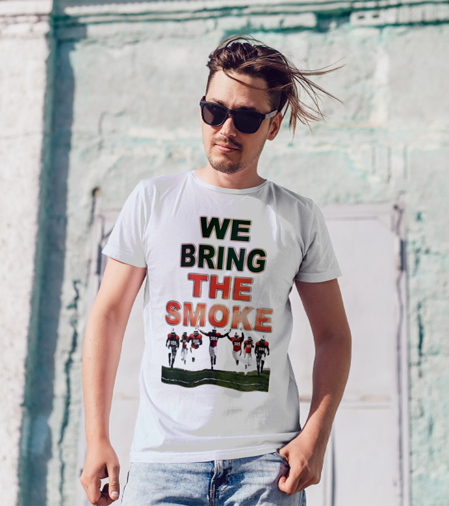 We Bring The Smoke Football Team Players Running With 305 Jerseys T-Shirt