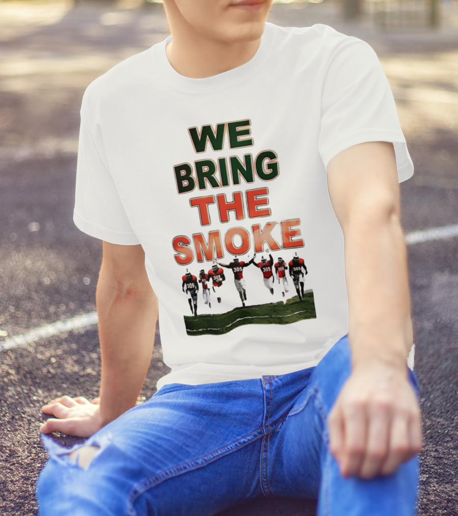 We Bring The Smoke Football Team Players Running With 305 Jerseys T-Shirt