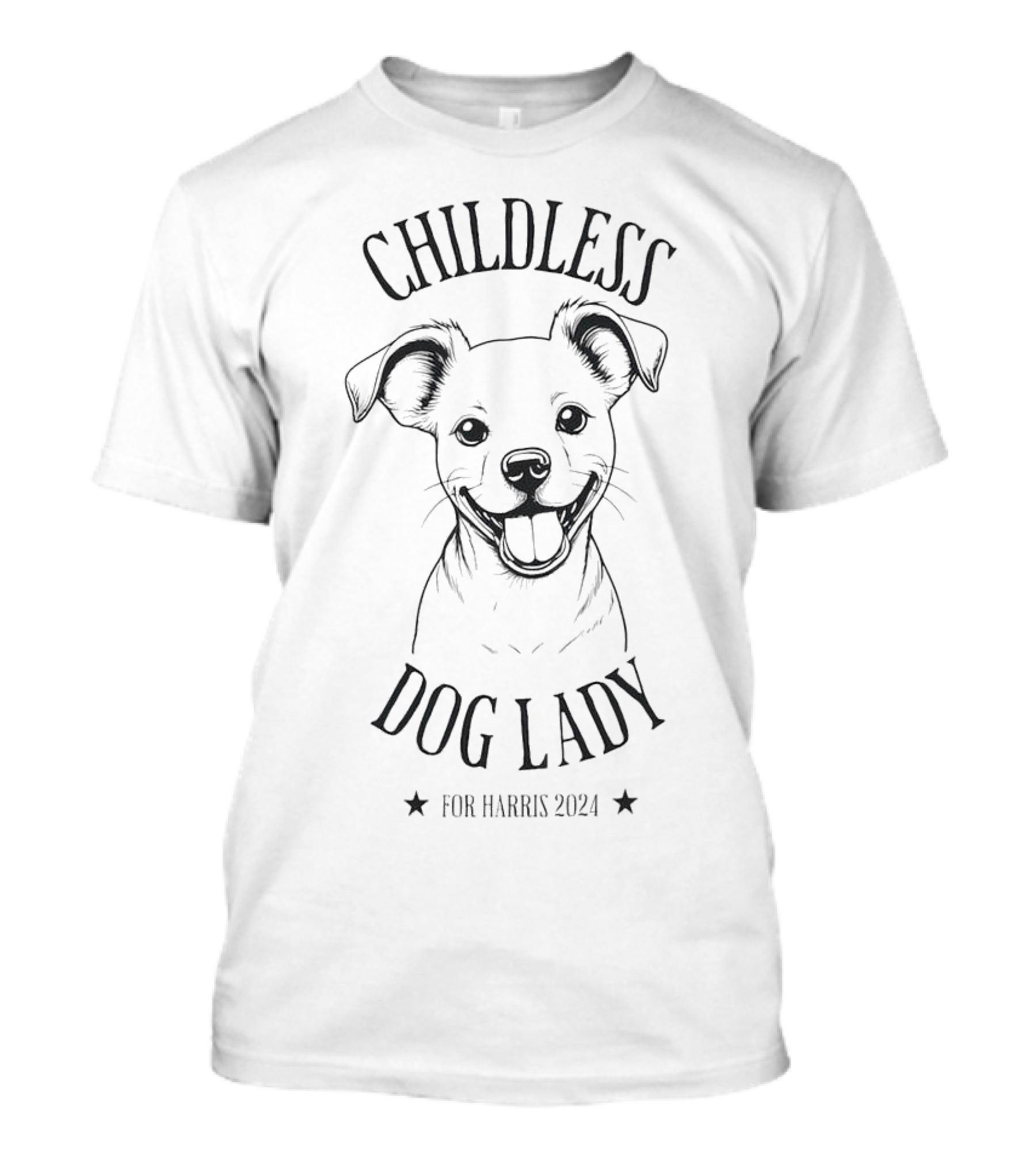 Childless Dog Lady Harris T-Shirt