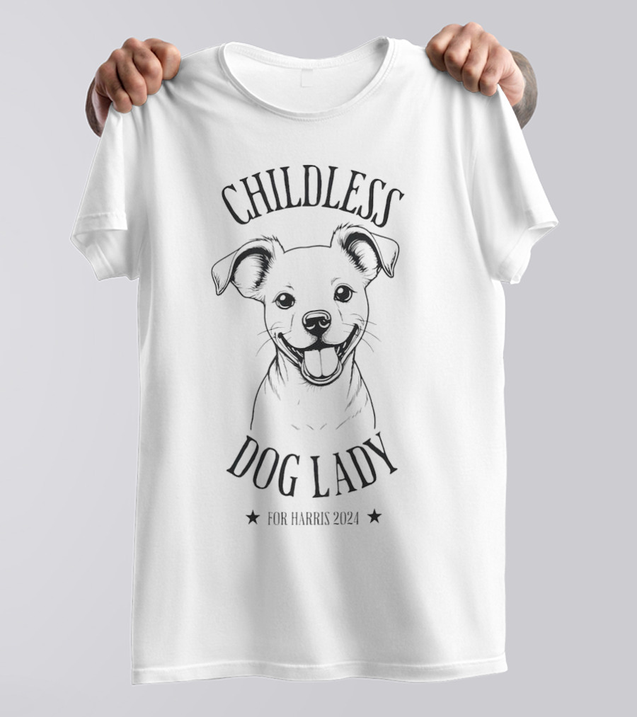 Childless Dog Lady Harris T-Shirt