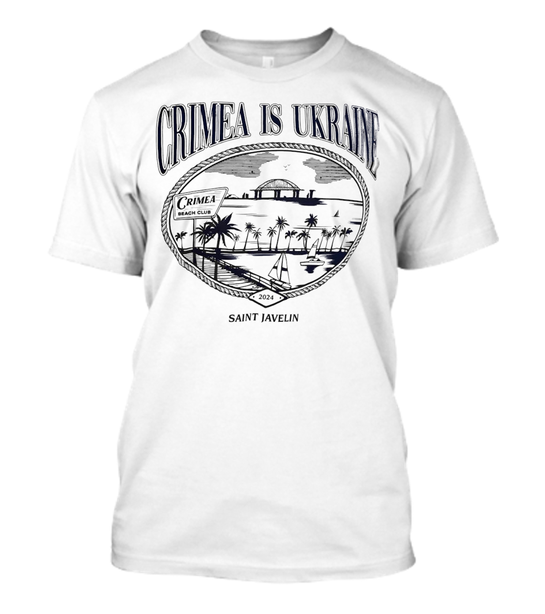 Crimea Is Ukraine Saint Javelin Beach Club T-Shirt