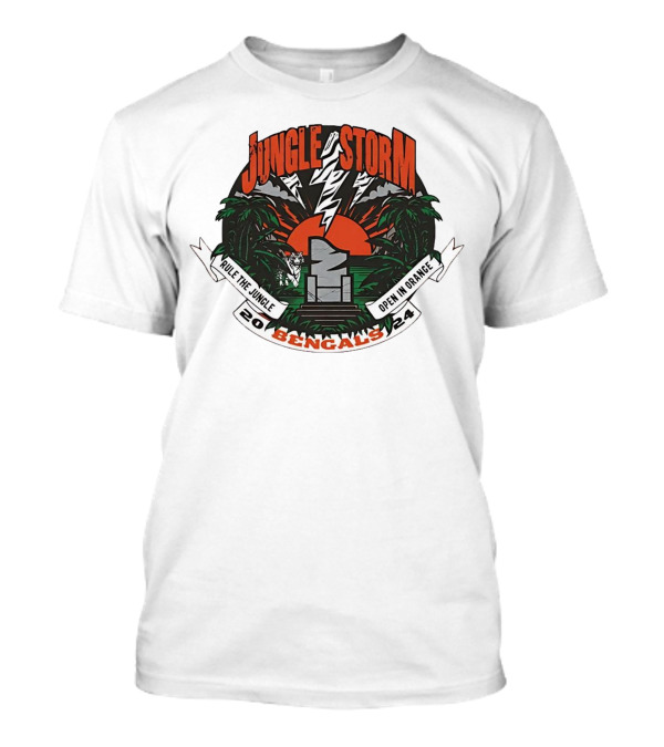 Jungle Storm Rule The Jungle Open In Orange 2024 Bengals T-Shirt