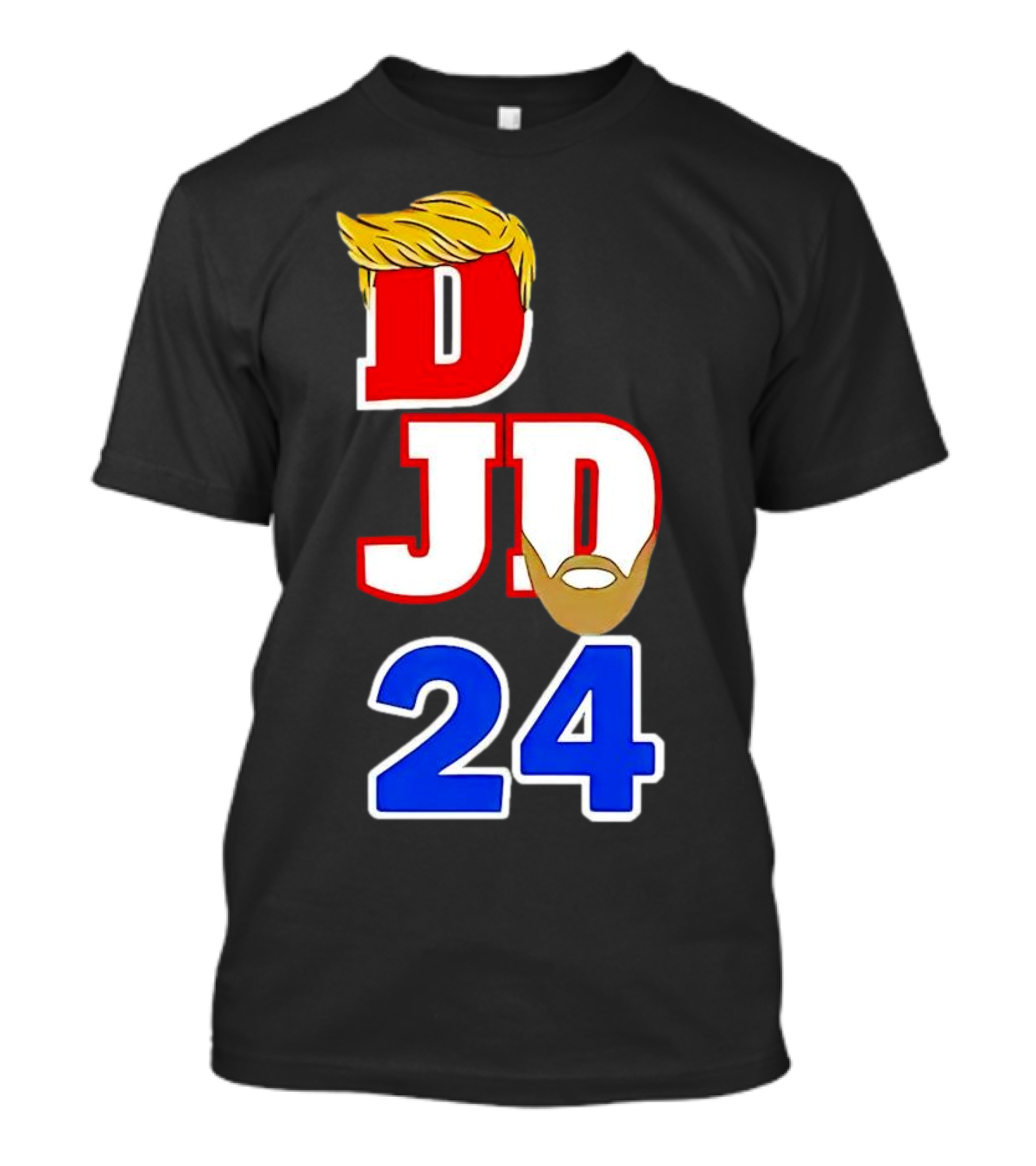 Outlaw Hillbilly Donald Trump J.D. Vance 2024 D JD 24 Iconic Hair Beard Style Patriots T-Shirt