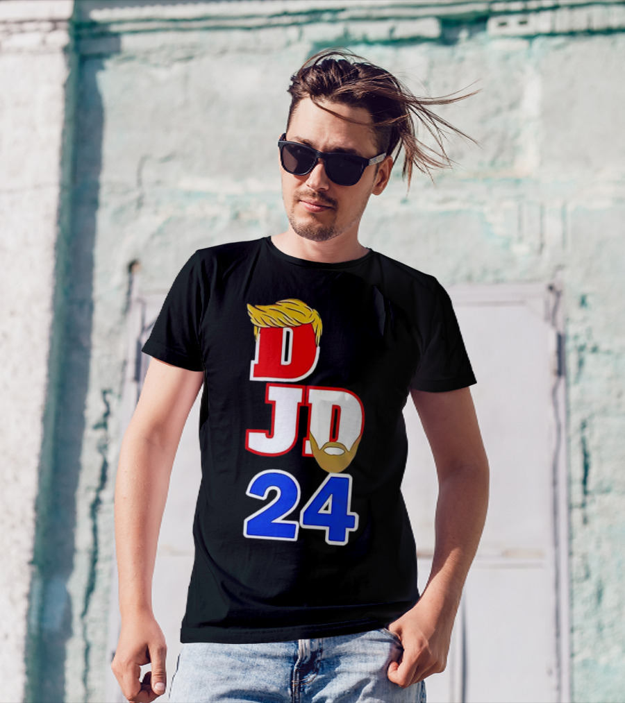 Outlaw Hillbilly Donald Trump J.D. Vance 2024 D JD 24 Iconic Hair Beard Style Patriots T-Shirt