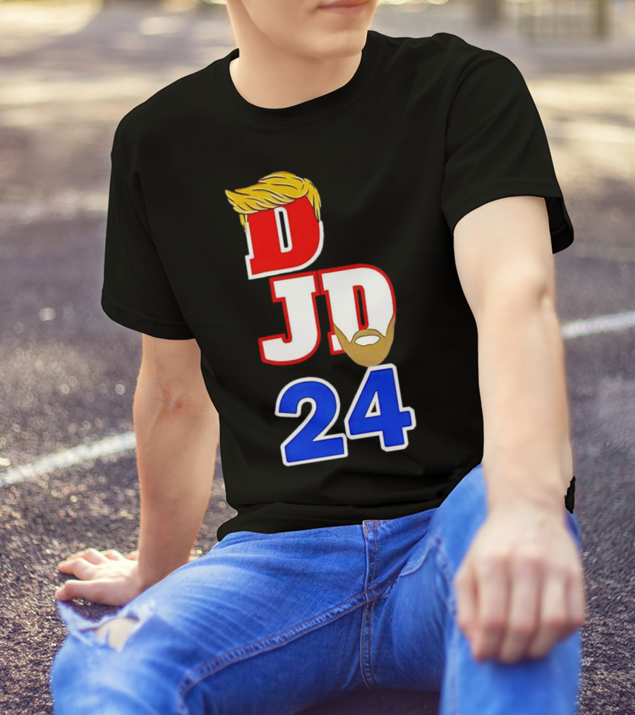 Outlaw Hillbilly Donald Trump J.D. Vance 2024 D JD 24 Iconic Hair Beard Style Patriots T-Shirt