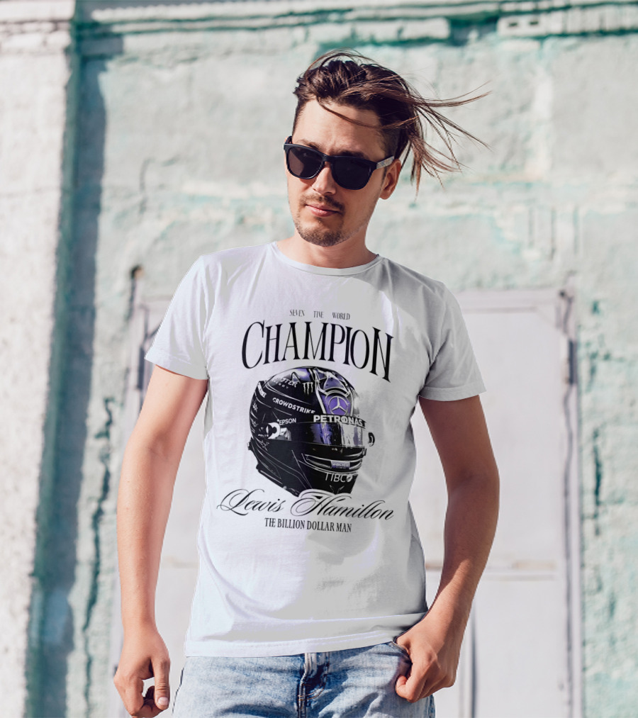 Seven Time World Champion Lewis Hamilton Petronas Crowdstrike The Billion Dollar Man T-Shirt