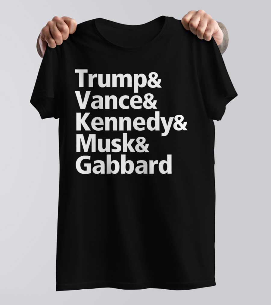 Trump Vance Kennedy Musk Gabbard Names Republican T-Shirt