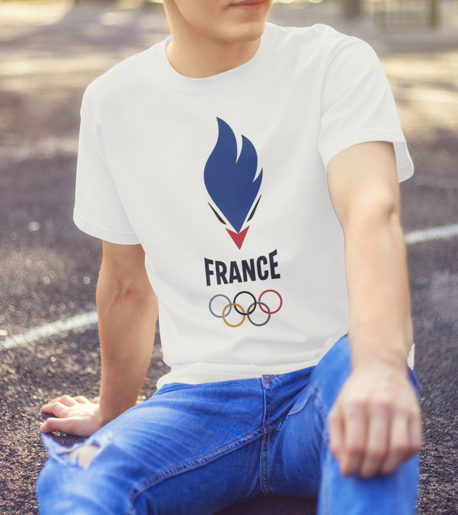 France Olympic Flame And Rings T-Shirt