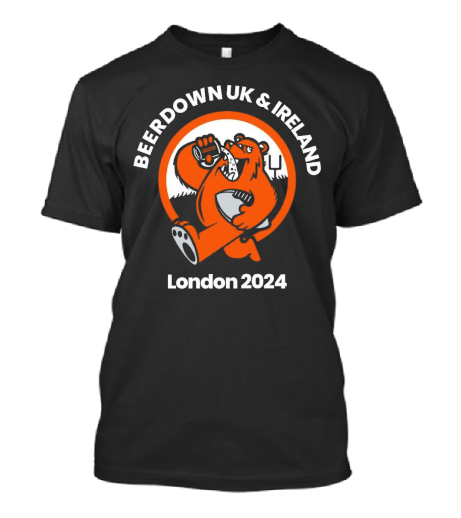 BEERDOWN UK And IRELAND London 2024 Football Bear Drinking杯 T-Shirt