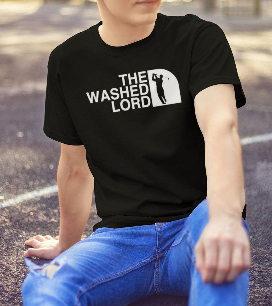 The Washed Lord Golf Swing Silhouette Mock T-Shirt