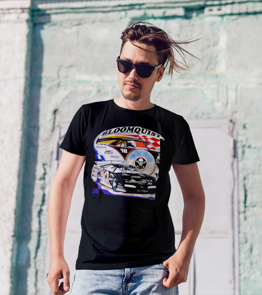Bloomquist Dirt Late Model Champion 1998 Racing Skull T-Shirt