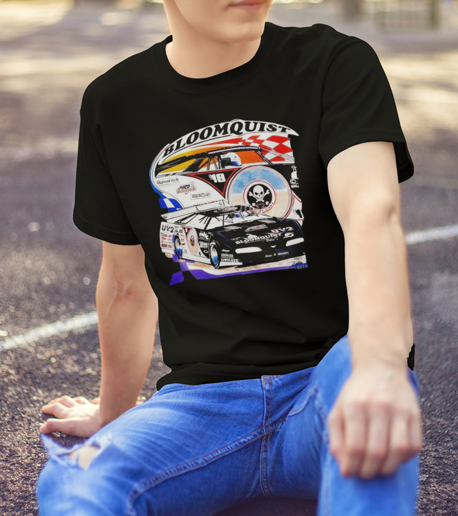 Bloomquist Dirt Late Model Champion 1998 Racing Skull T-Shirt