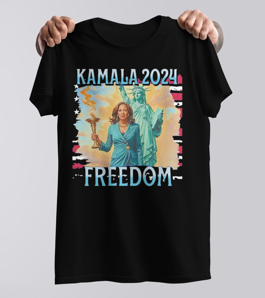 Kamala 2024 Freedom Statue Of Liberty Torch T-Shirt
