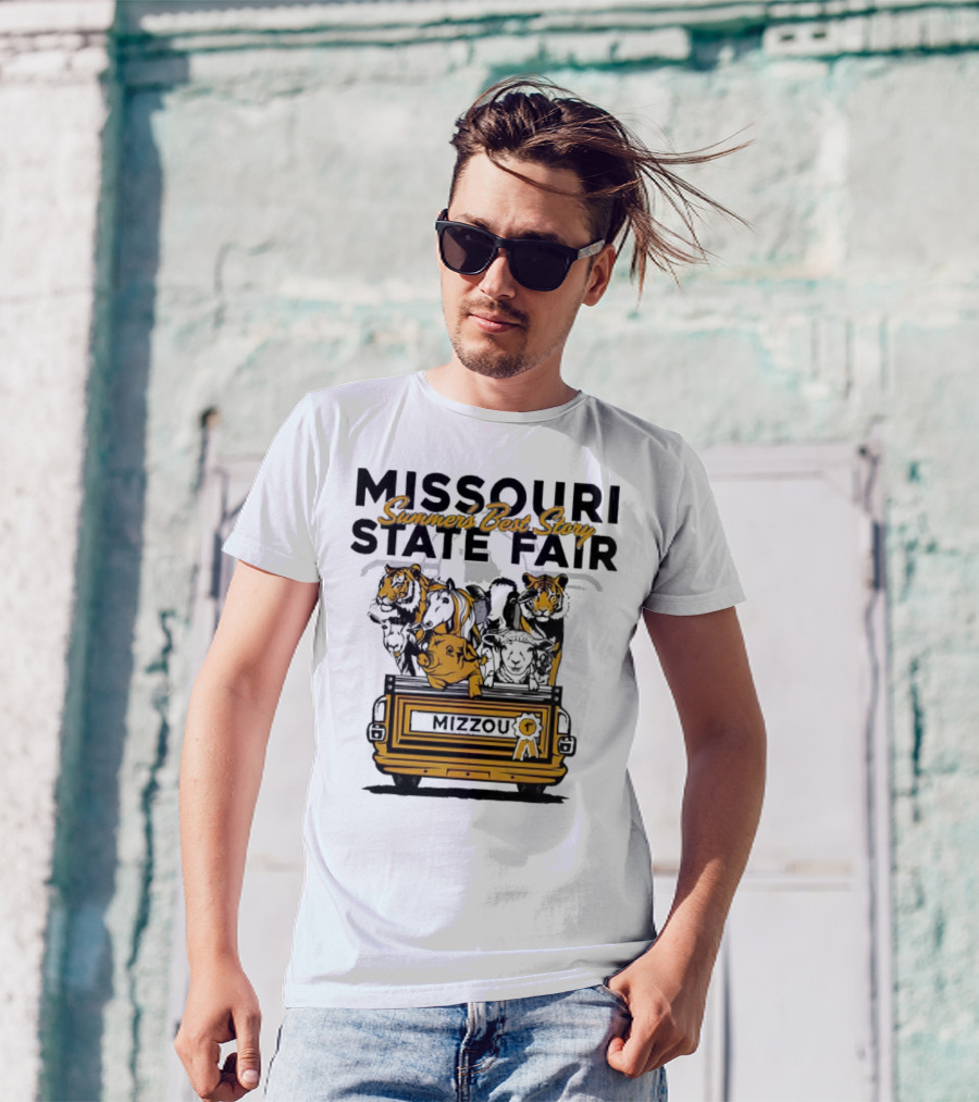 Mizzou Tigers Missouri State Fair Summer's Best Story Truck Bed Animals T-Shirt