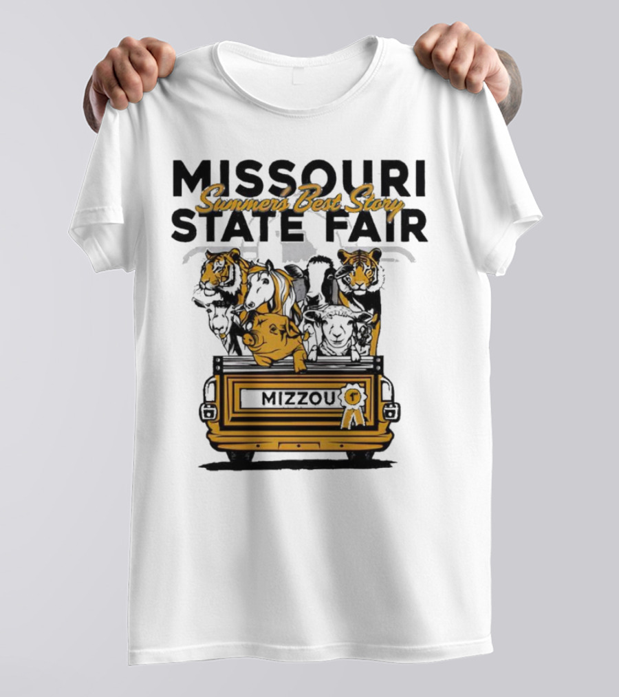 Mizzou Tigers Missouri State Fair Summer's Best Story Truck Bed Animals T-Shirt