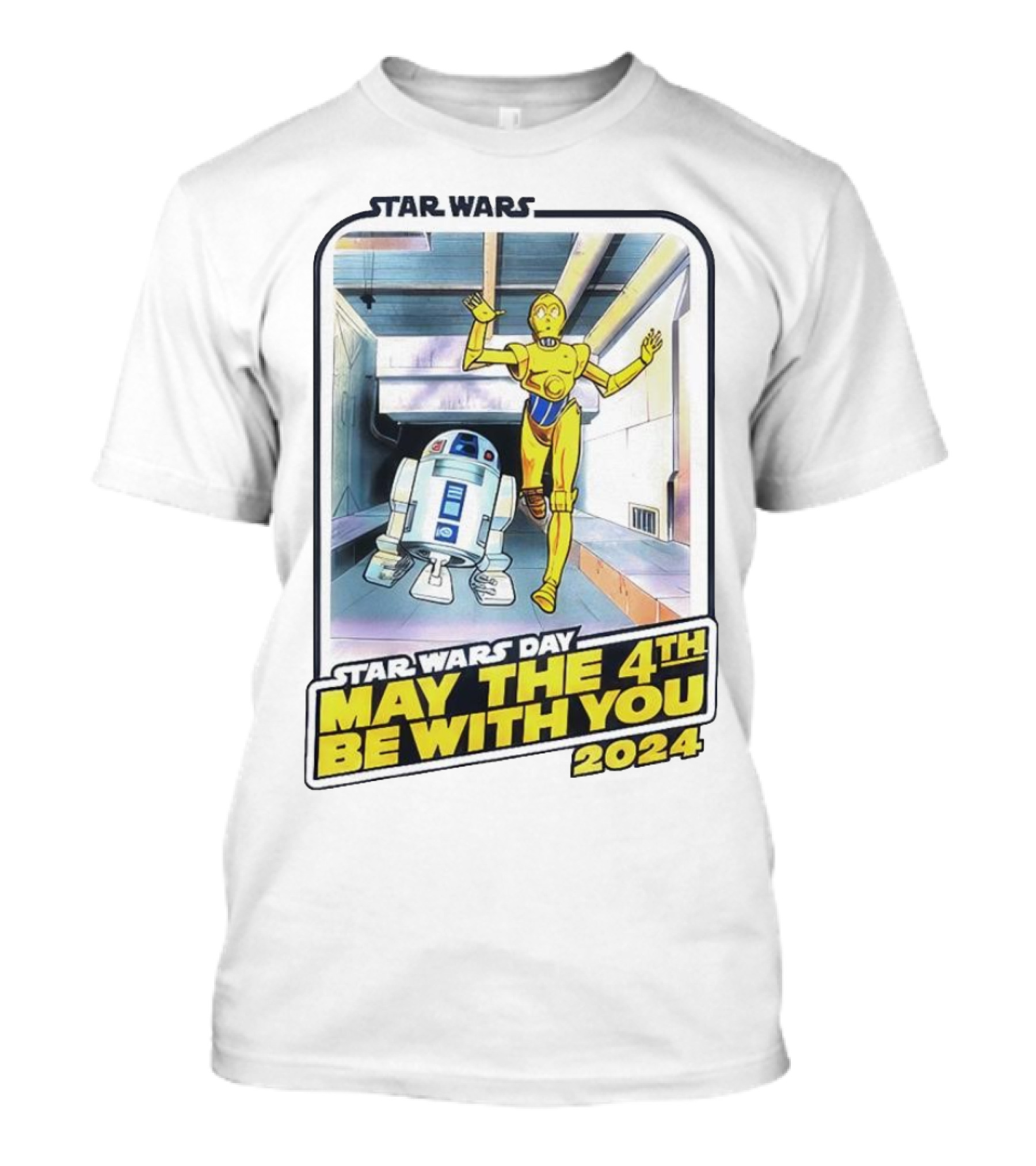 Star Wars Day 2024 May The 4th Be With You C-3PO R2-D2 T-Shirt