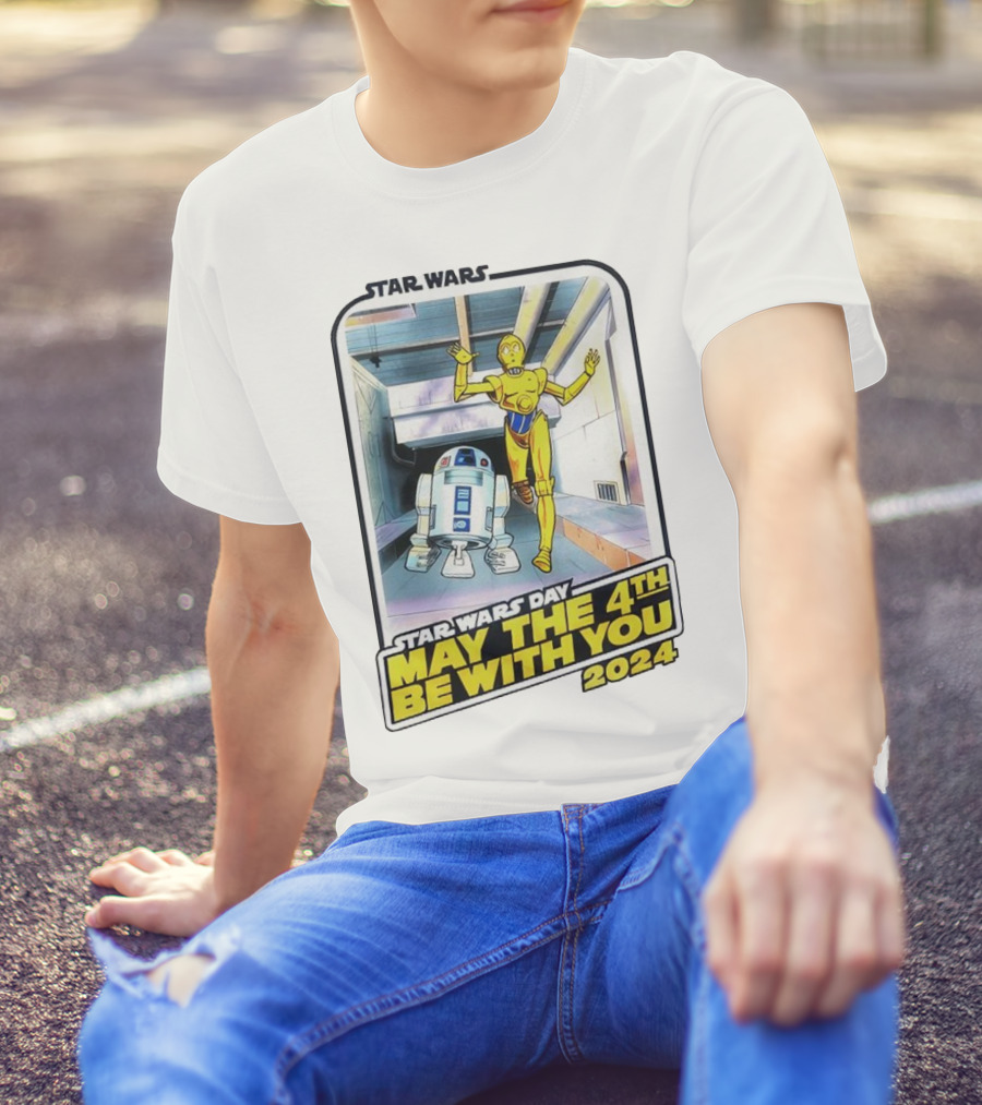 Star Wars Day 2024 May The 4th Be With You C-3PO R2-D2 T-Shirt