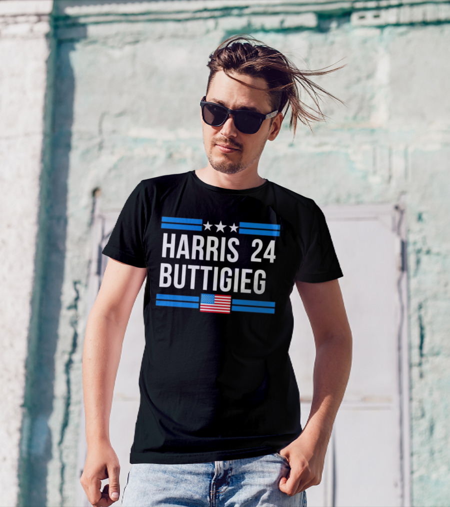 Harris Buttigieg 24 Stars And Stripes Campaign T-Shirt