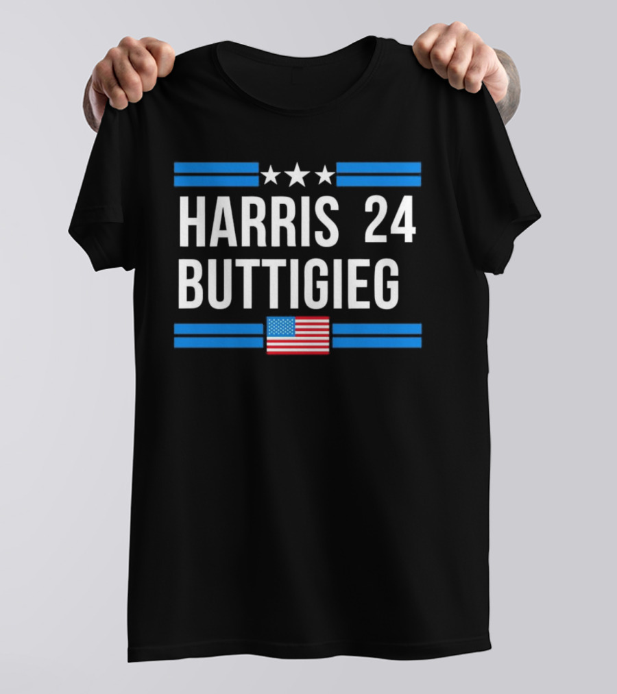 Harris Buttigieg 24 Stars And Stripes Campaign T-Shirt