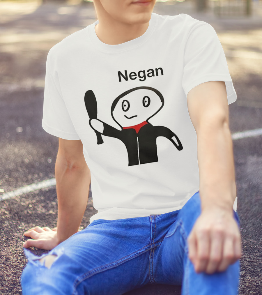 Negan Character With Bat From The Walking Dead T-Shirt