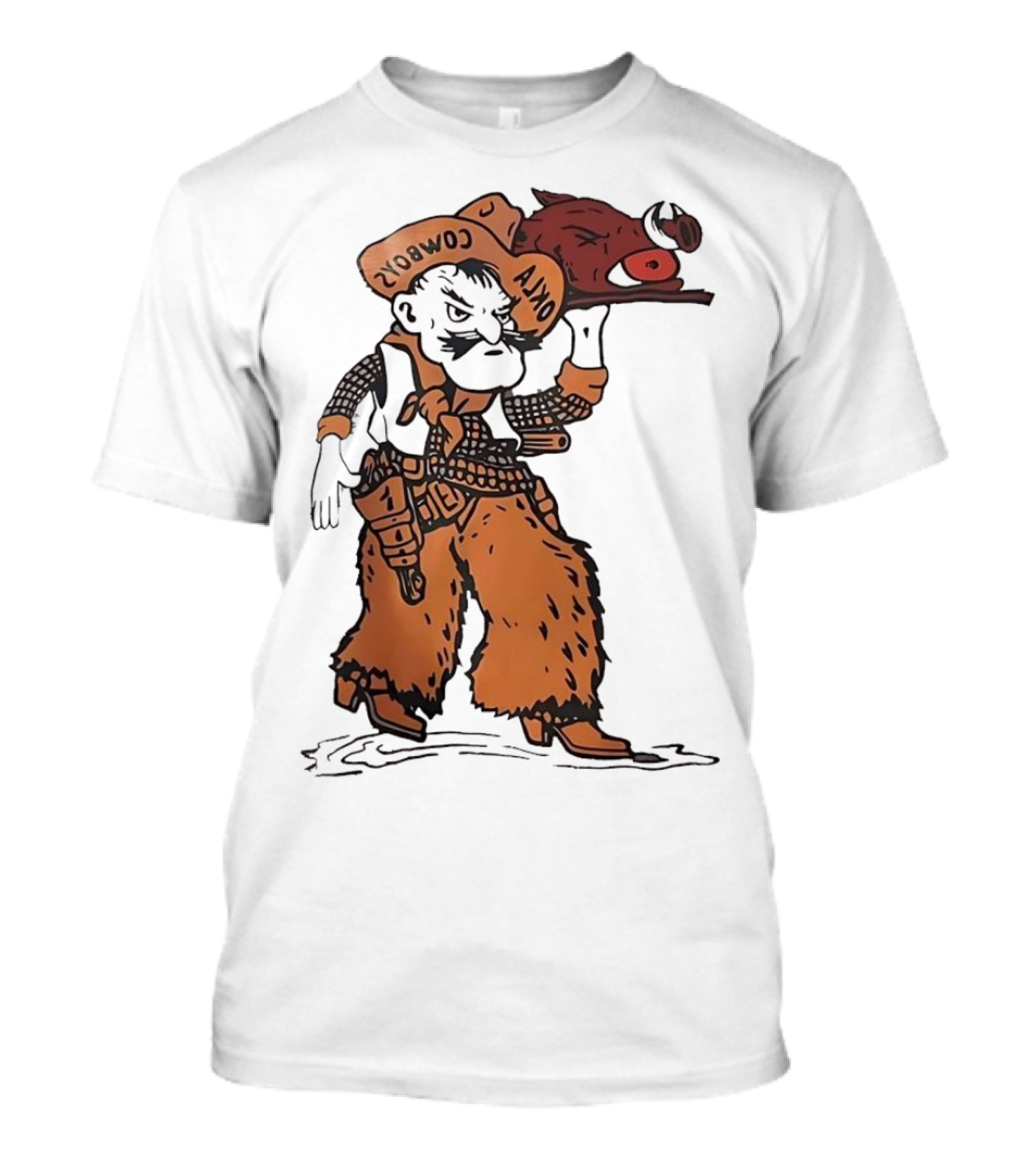 Oklahoma State Cowboys Vs Arkansas Razorbacks Rivalry Showdown Mascot T-Shirt