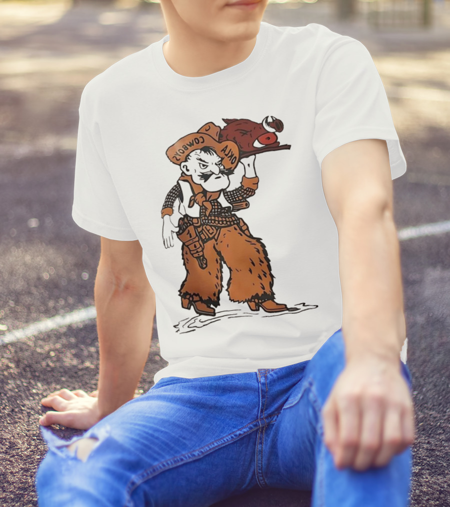 Oklahoma State Cowboys Vs Arkansas Razorbacks Rivalry Showdown Mascot T-Shirt
