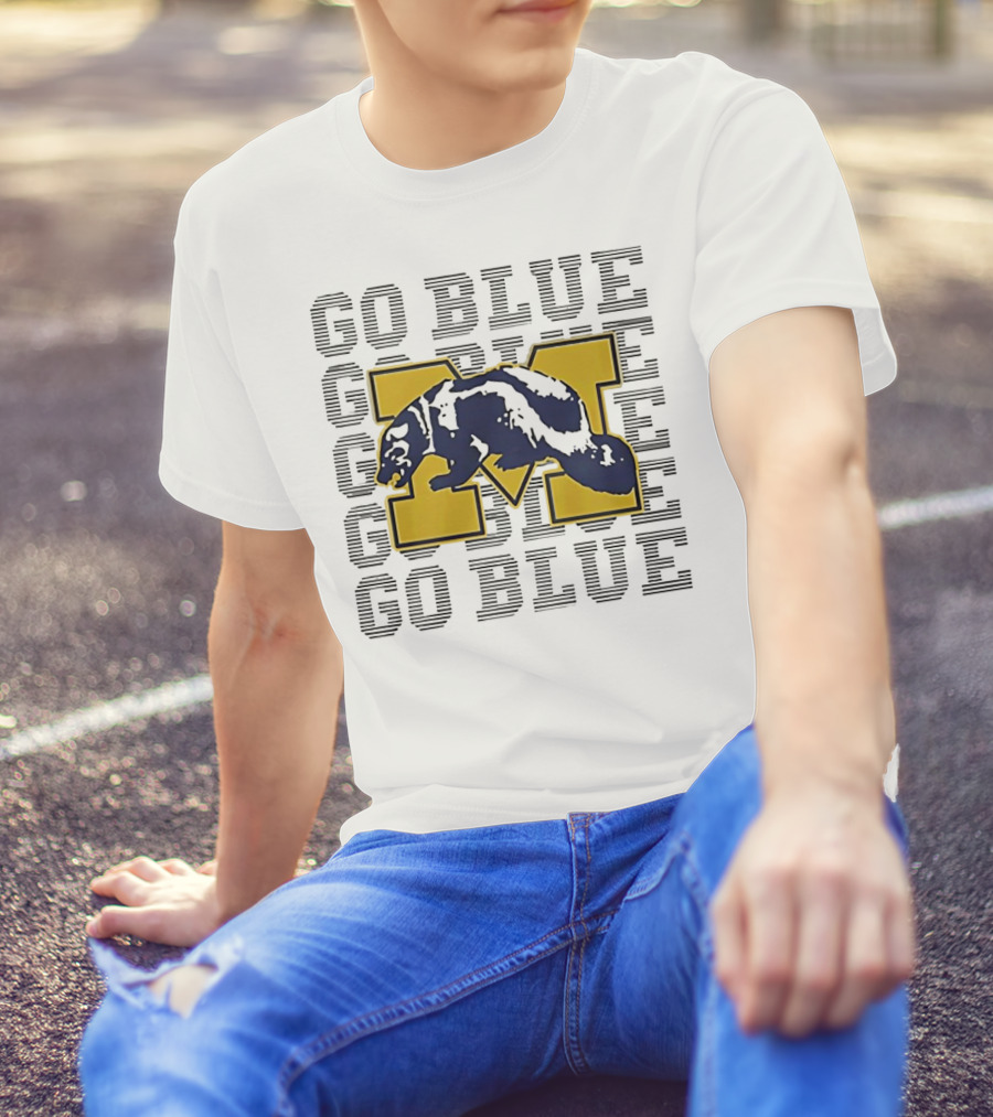 Go Blue Michigan Wolverines Bear M T-Shirt