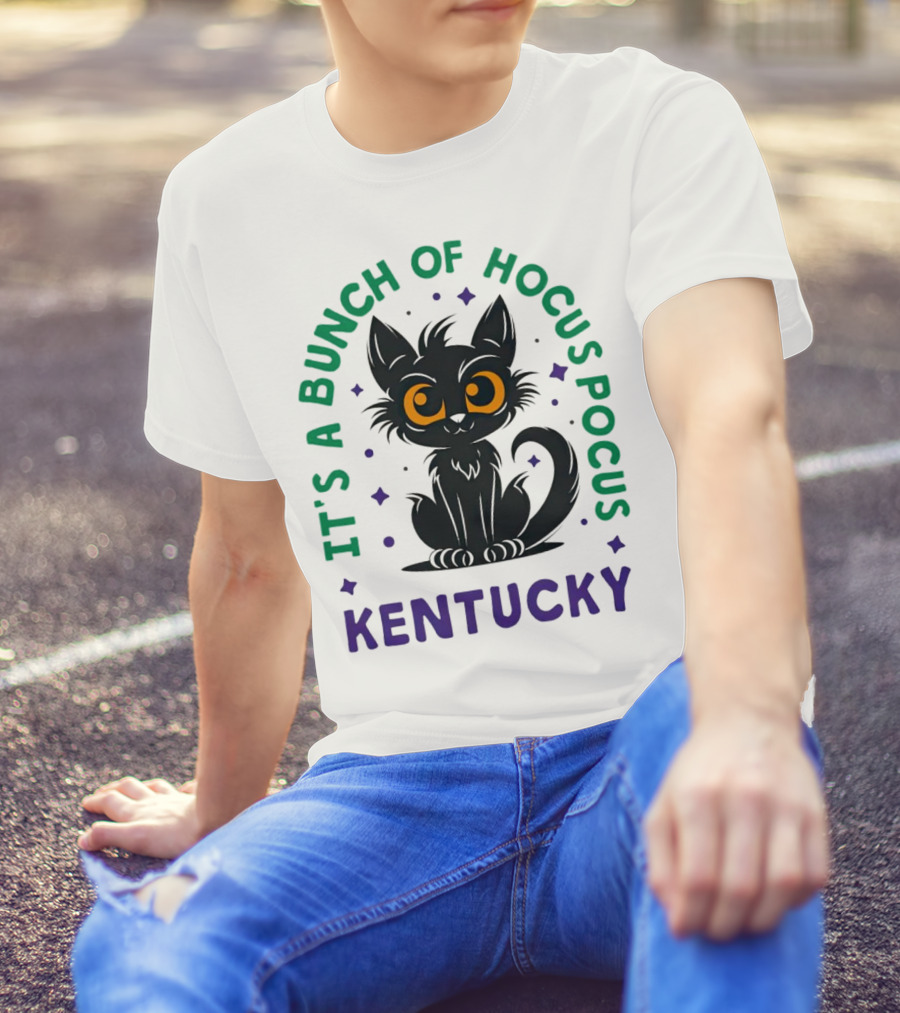 It's A Bunch Of Hocus Pocus Kentucky Black Cat T-Shirt