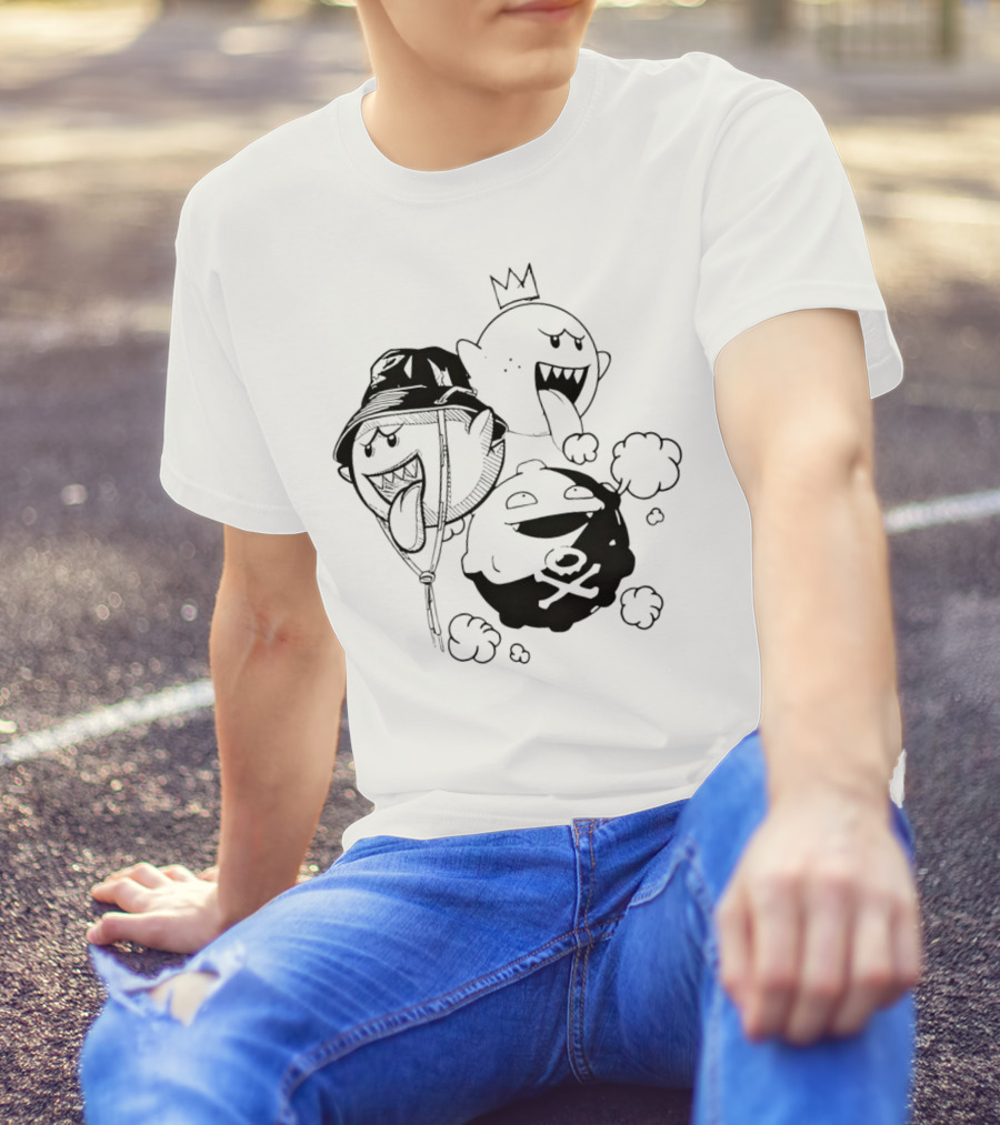 Kain Carter Bomb Squad Ghostly Trio With Crown And Bucket Hat T-Shirt