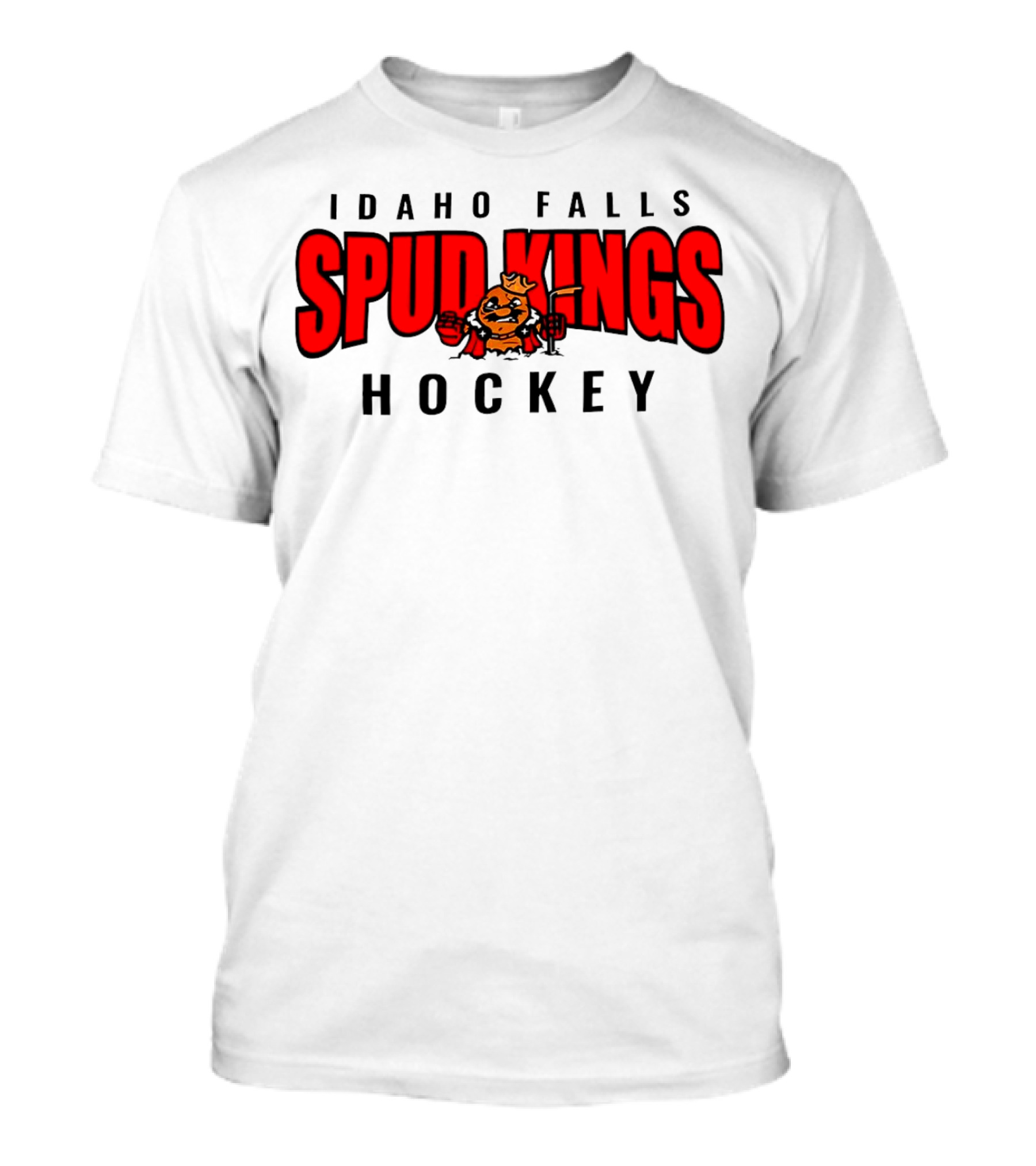 Idaho Falls Spud Kings Hockey Team Bold Red And Black T-Shirt