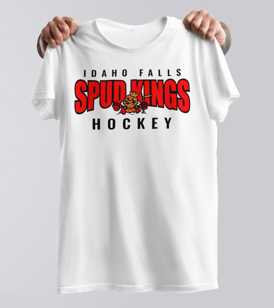 Idaho Falls Spud Kings Hockey Team Bold Red And Black T-Shirt