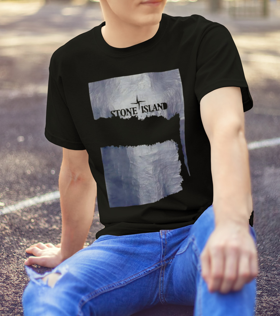 Stone Island Vintage Weathered Iceberg Texture T-Shirt