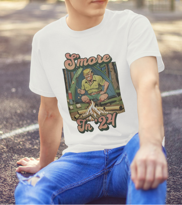 S’more In 24 Camping Scene With Fire And Tent T-Shirt