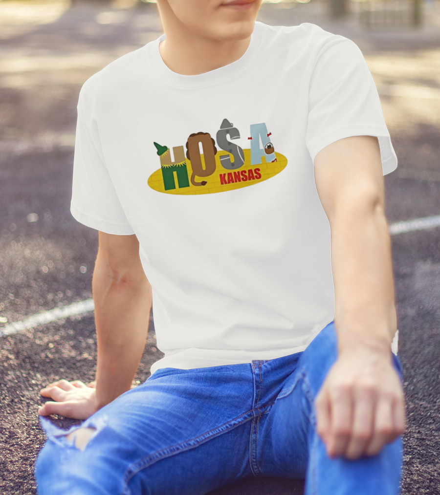 Hosa Kansas Yellow Brick Wizard Lion Tinman Scarecrow T-Shirt