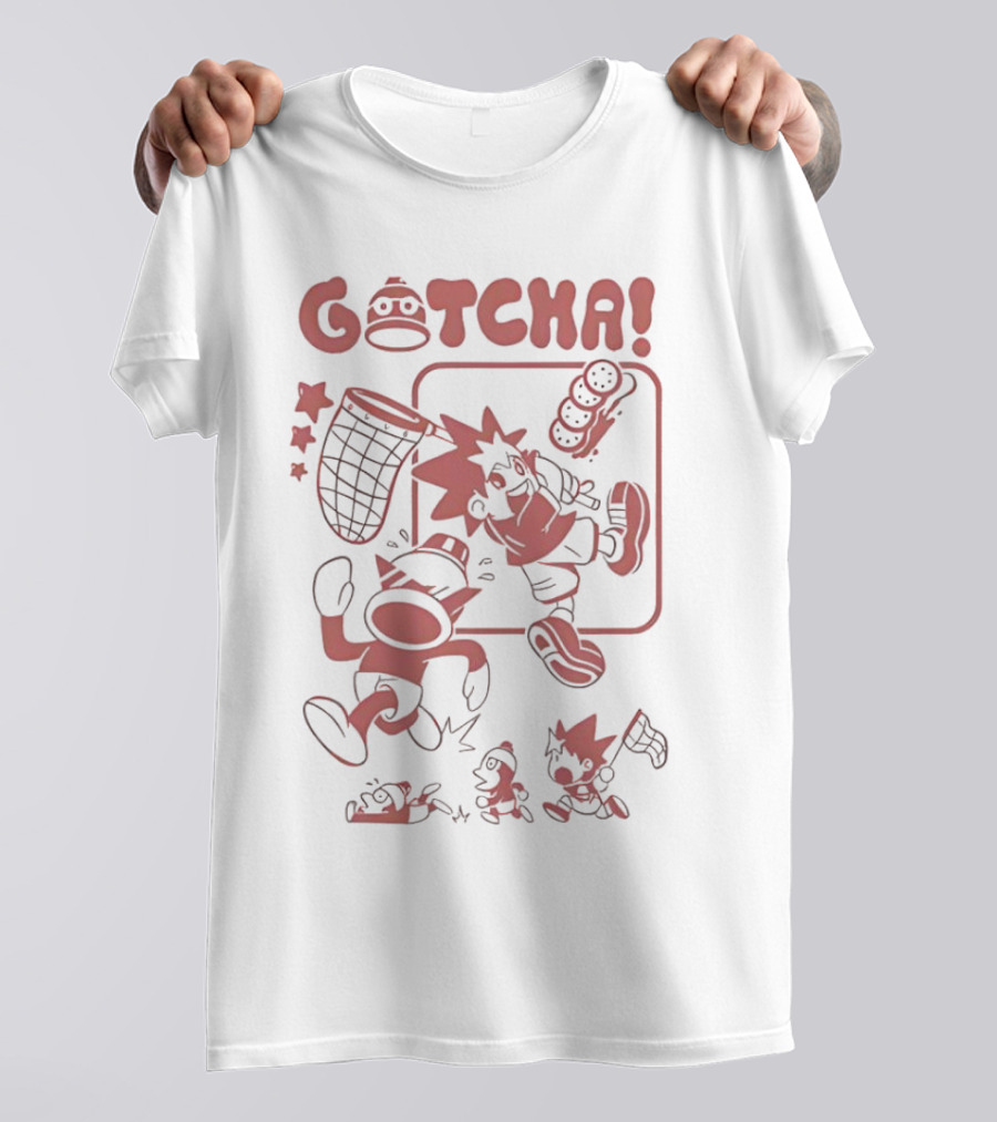Gotcha Ape Escape Characters With Net T-Shirt