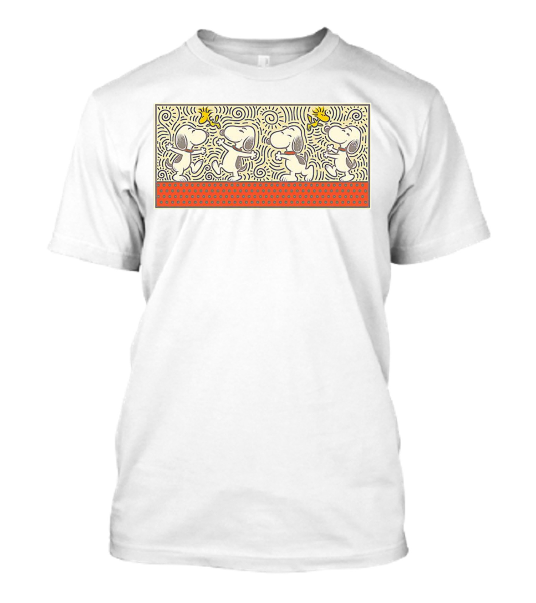 Snoopy And Woodstock Doodle Friends Iconic Comic Panel T-Shirt