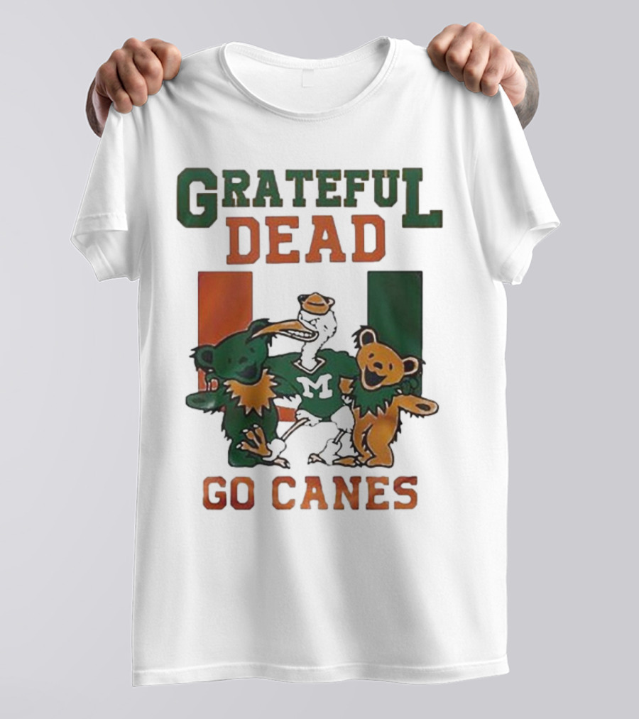 Grateful Dead Miami Hurricanes Go Canes Bears T-Shirt