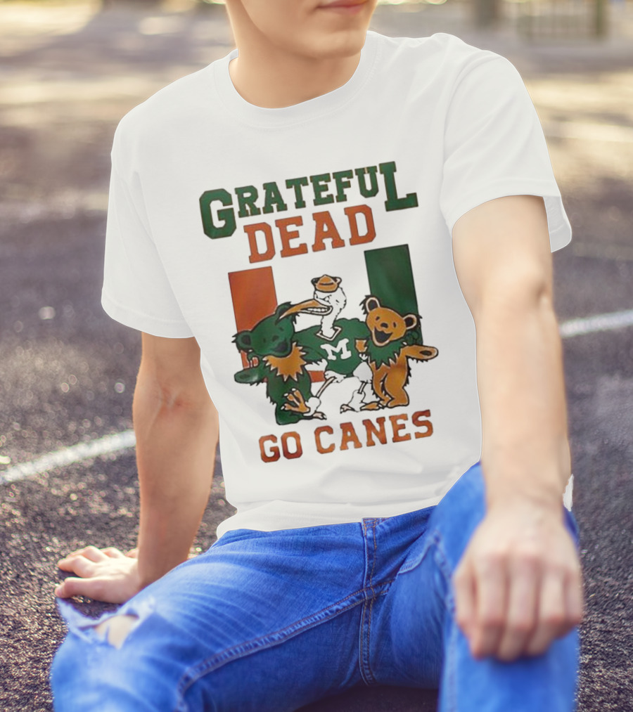 Grateful Dead Miami Hurricanes Go Canes Bears T-Shirt