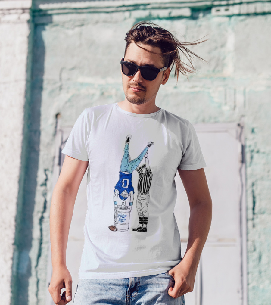 Football Keg Stand Touchdown Fridays Beers T-Shirt