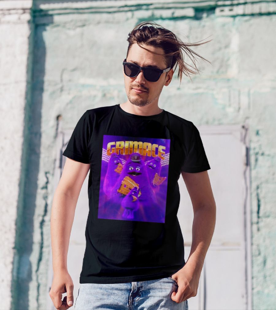 Grimace New York Mets Baseball Mascot Collage Retro T-Shirt