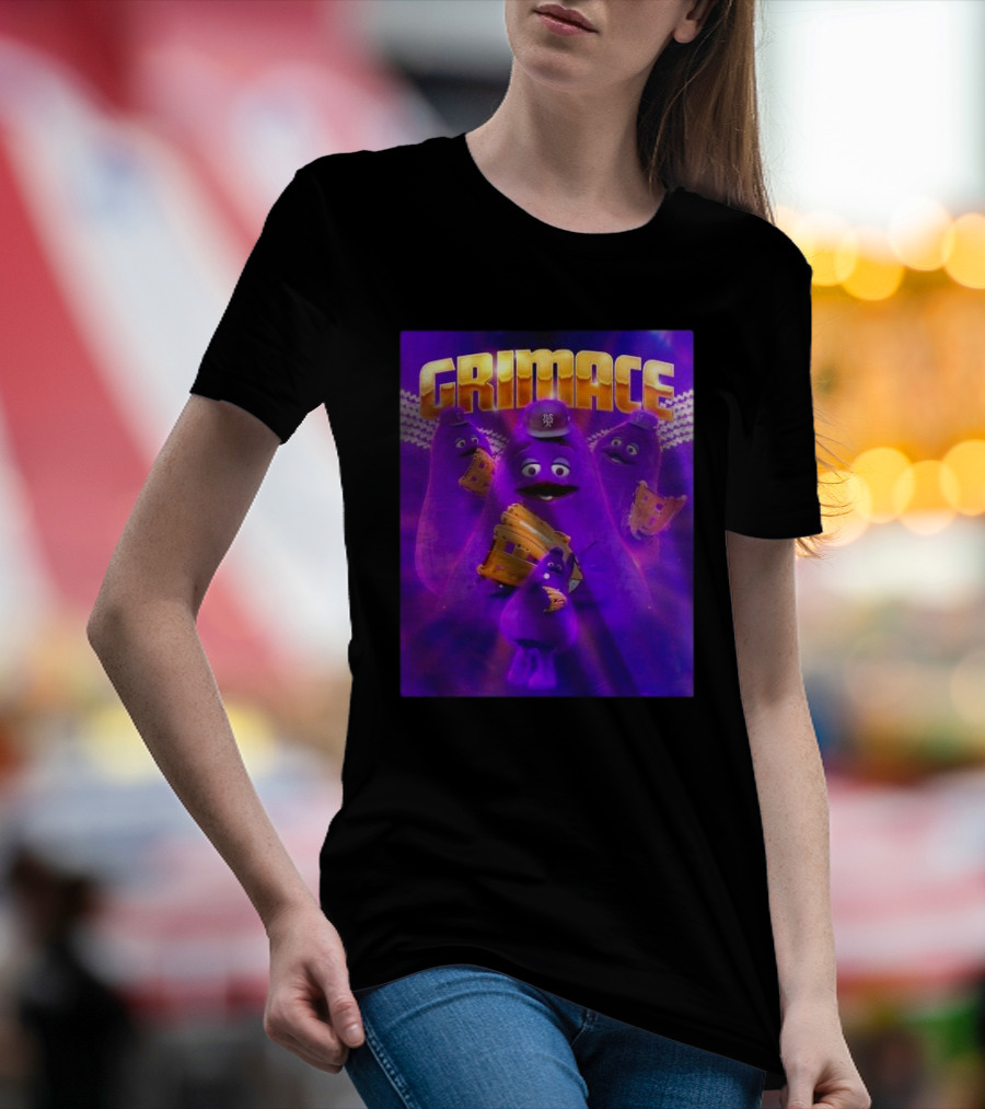 Grimace New York Mets Baseball Mascot Collage Retro T-Shirt