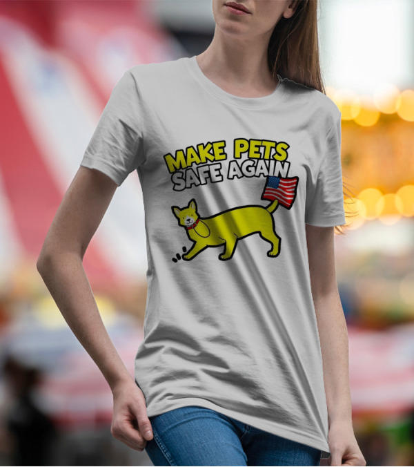 Make Pets Safe Again US Flag Dog Tail T-Shirt
