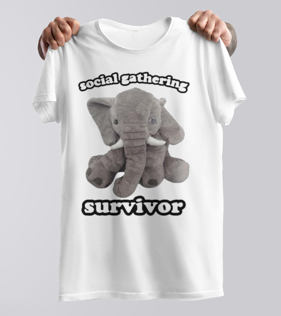 Social Gathering Survivor Elephant Plush T-Shirt